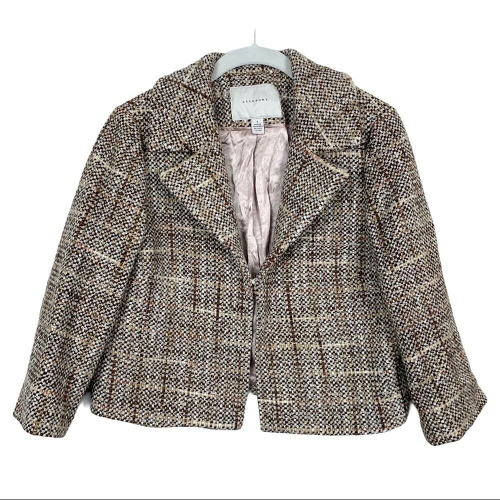 Allegory Brown Tweed Cropped Blazer 6